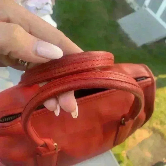 Coach Madison Small Satchel #9725 vintage Red - Picture 11 of 12